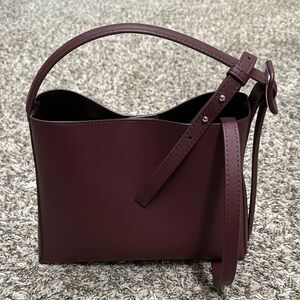 Mango Burgundy Shoulder Bag